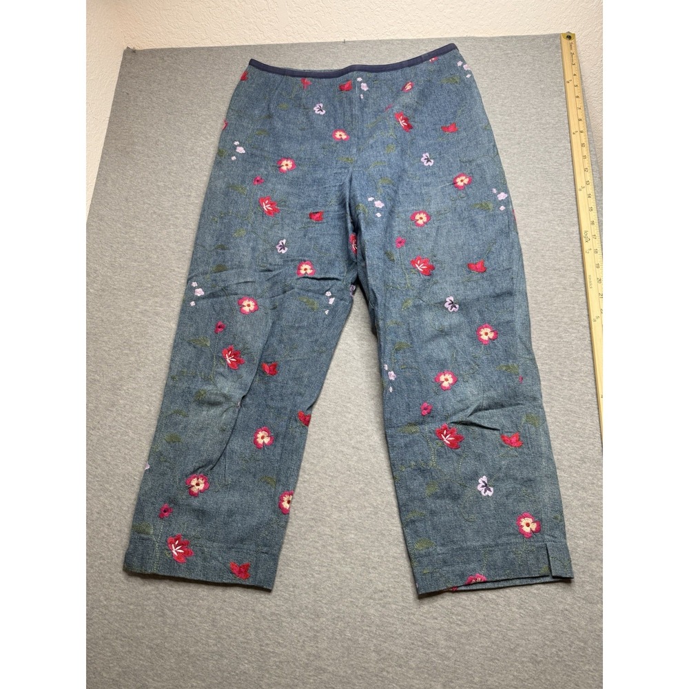Telluride Clothing Co. Women's Jeans Blue Wash Size 10 Bootcut Flare Embroidered